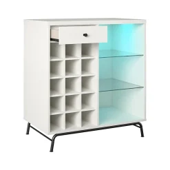 Storage Cabinets*Ameriwood Melbourne 36.5" Bar Cabinet with 3 Shelves, White (3593013COM)