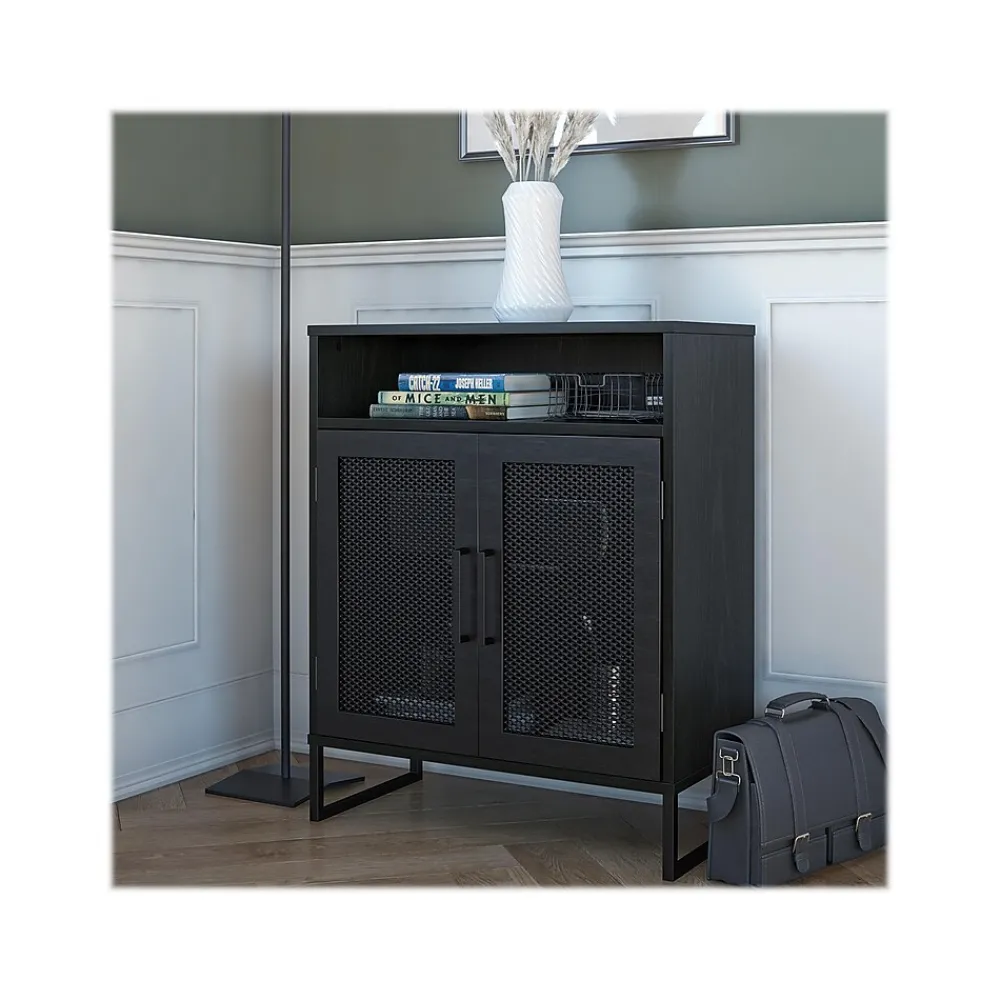 Storage Cabinets*Ameriwood Purdue 30" Storage Cabinet with 3 Shelves, Black Oak (3558335COM)