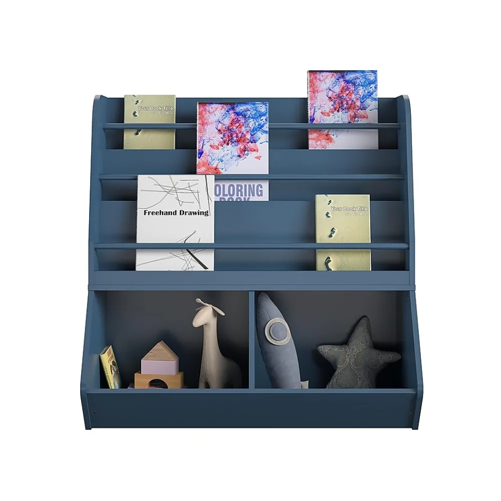 Bookcases*Ameriwood Tyler 36"H 5-Shelf Bookcase, Navy Particle Board (4947837COM)