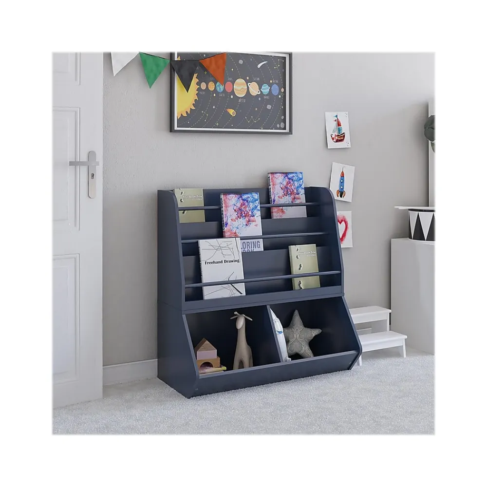 Bookcases*Ameriwood Tyler 36"H 5-Shelf Bookcase, Navy Particle Board (4947837COM)