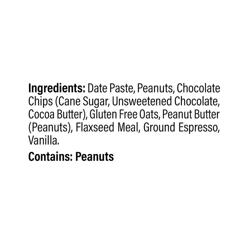 AMG Snacks Gluten Free Espresso Energy Bar, 6 Bars/Box (344-00001)