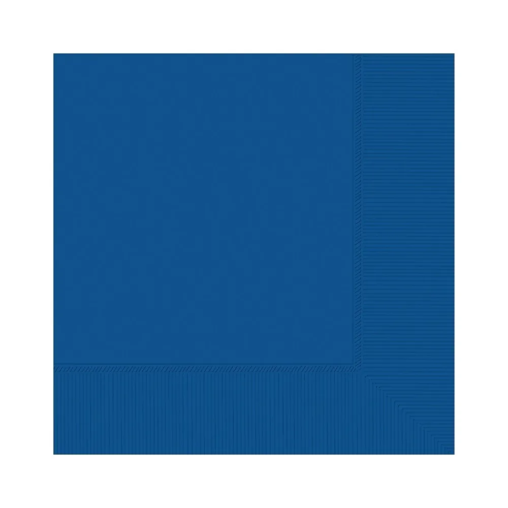 Amscan Lunch Napkin, 2-Ply, Bright Royal Blue, 100 Napkins/Pack, 5 Packs/Carton (600011.105)