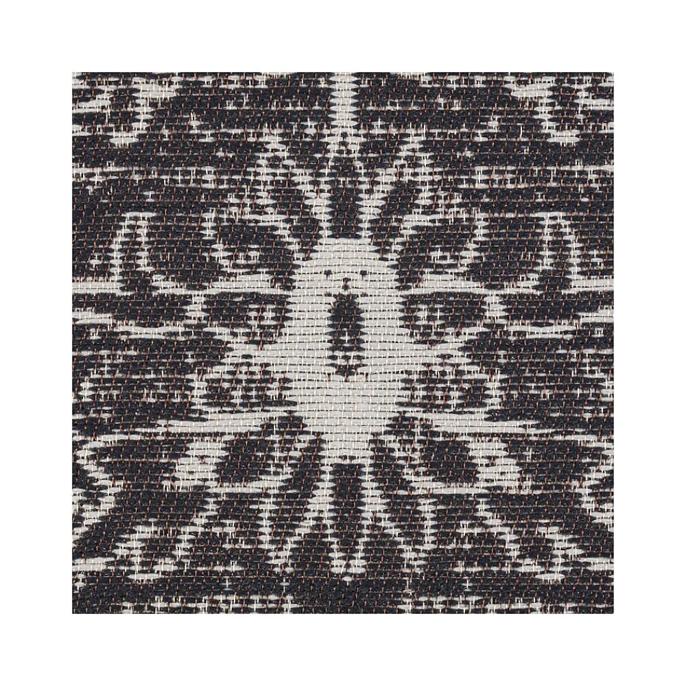 Chair Mats*Anji Mountain Rug'd La Cienega Carpet & Hard Floor Chair Mat, 36" x 48", White/Black Polyester (AMB9032)