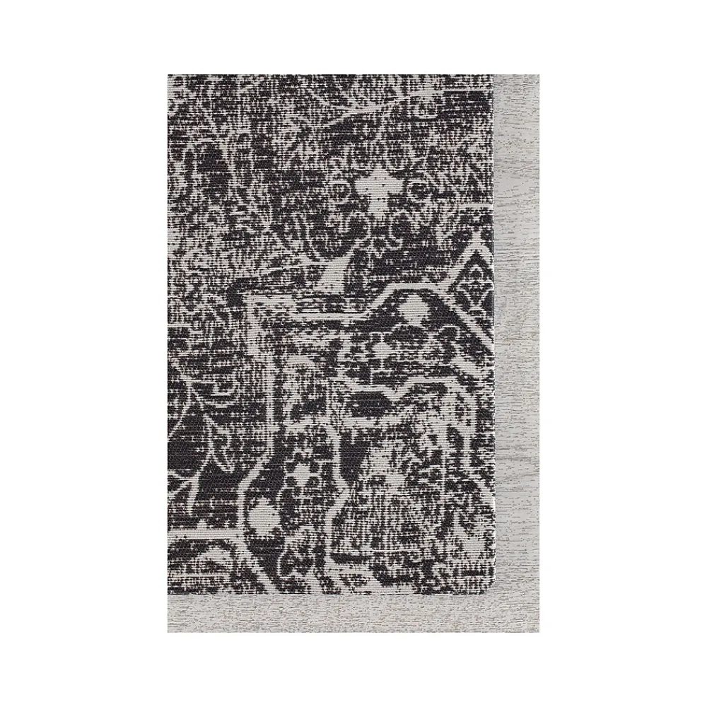 Chair Mats*Anji Mountain Rug'd La Cienega Carpet & Hard Floor Chair Mat, 36" x 48", White/Black Polyester (AMB9032)