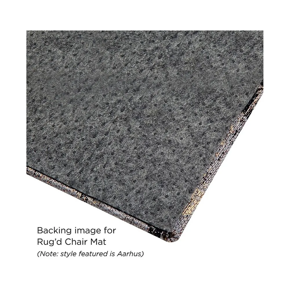 Chair Mats*Anji Mountain Rug'd La Cienega Carpet & Hard Floor Chair Mat, 36" x 48", White/Black Polyester (AMB9032)