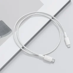 Bio-Braided USB-C Charging Cable, 6 ft., White (A81B6H21-1)<Anker Best