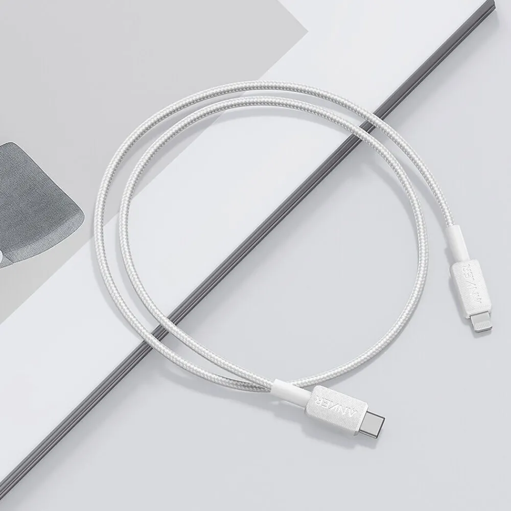 Bio-Braided USB-C Charging Cable, 6 ft., White (A81B6H21-1)<Anker Best