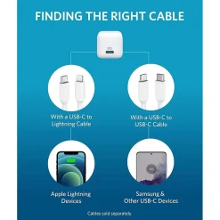 PowerPort PD Nano 20W USB-C Wall Charger, White (6810029)<Anker Sale
