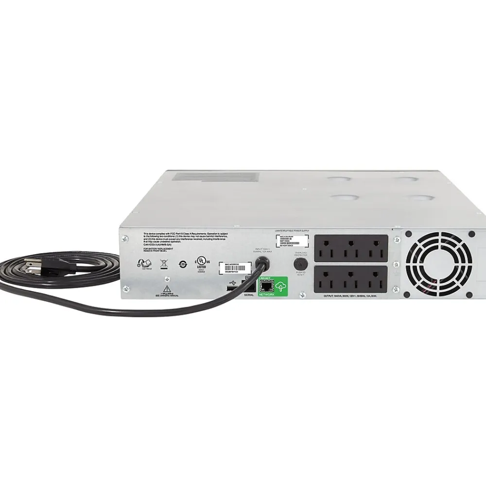 APC Smart-UPS 1440VA 6-Outlet UPS, Black (SMC1500-2UC)