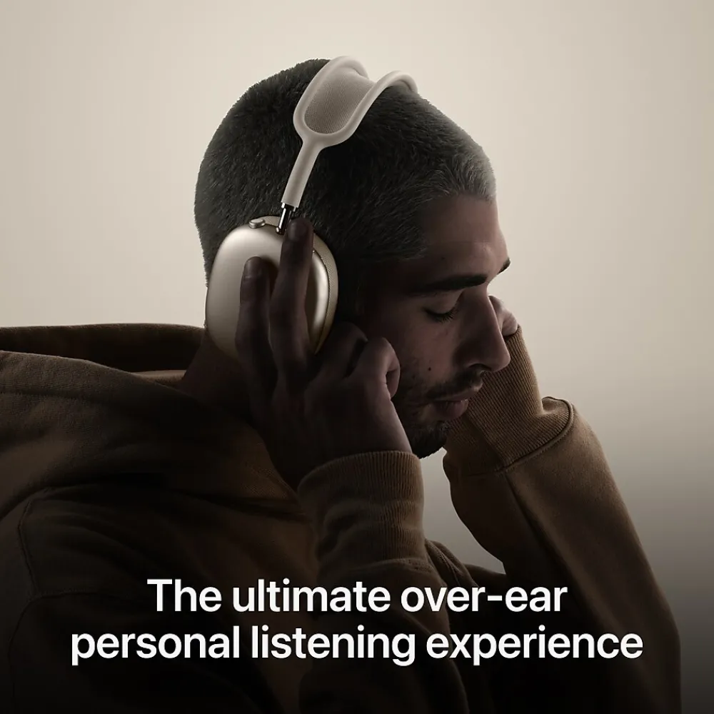 AirPods Max Wireless Active Noise Canceling Over-Ear Headset, USB-C, Bluetooth, Orange (MWW73AM/A)<Apple Best