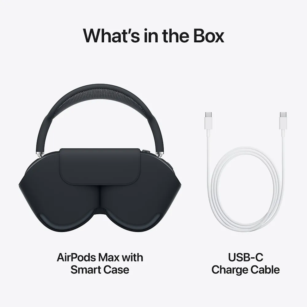 AirPods Max Wireless Active Noise Canceling Over-Ear Headset, USB-C, Bluetooth, Orange (MWW73AM/A)<Apple Best