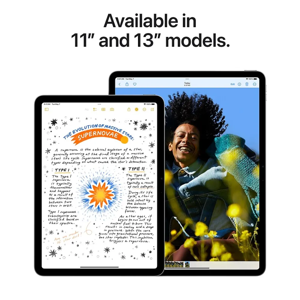 iPad Air M2 Chip 11" Tablet, 128GB, Wi-Fi, Space Gray (MUWC3LL/A)<Apple Outlet