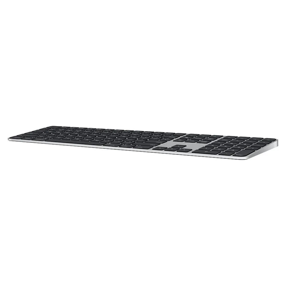 Clearance Apple Magic Keyboard with Touch ID and Numeric Keypad Wireless, Silver/Black Keys (MMMR3LL/A)