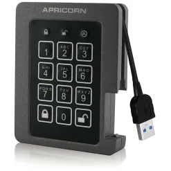 New Apricorn Aegis Padlock ASSD-3PL256-1TBF 1 TB 2.5" Internal Solid State Drive, TAA Compliant