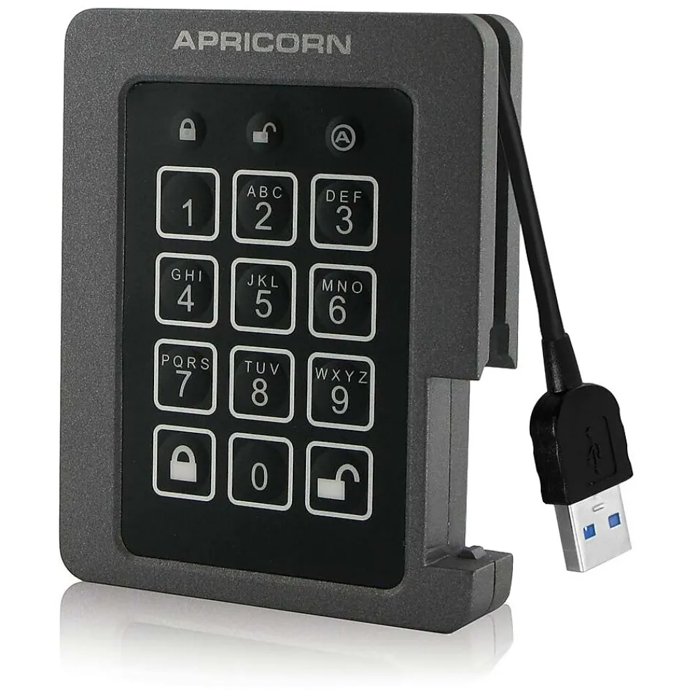 New Apricorn Aegis Padlock ASSD-3PL256-1TBF 1 TB 2.5" Internal Solid State Drive, TAA Compliant