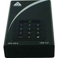 Clearance Apricorn Aegis Padlock 8GB USB 3.0 Type A Flash Drive, Black (ADT-3PL256F-8000)
