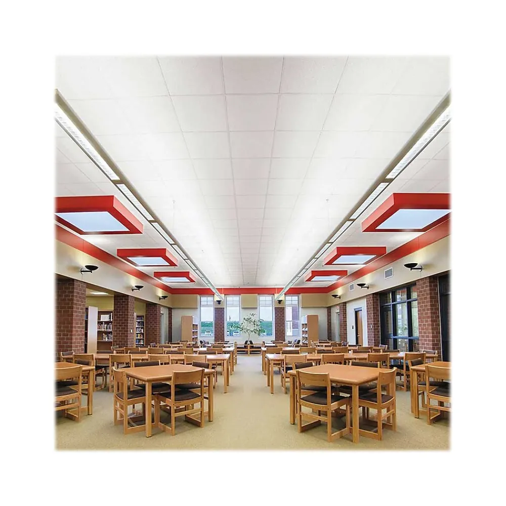 Armstrong FINE FISSURED Beveled Tegular Edge Ceiling Tile, 24" x 24", White, 12/Carton (BP1719)