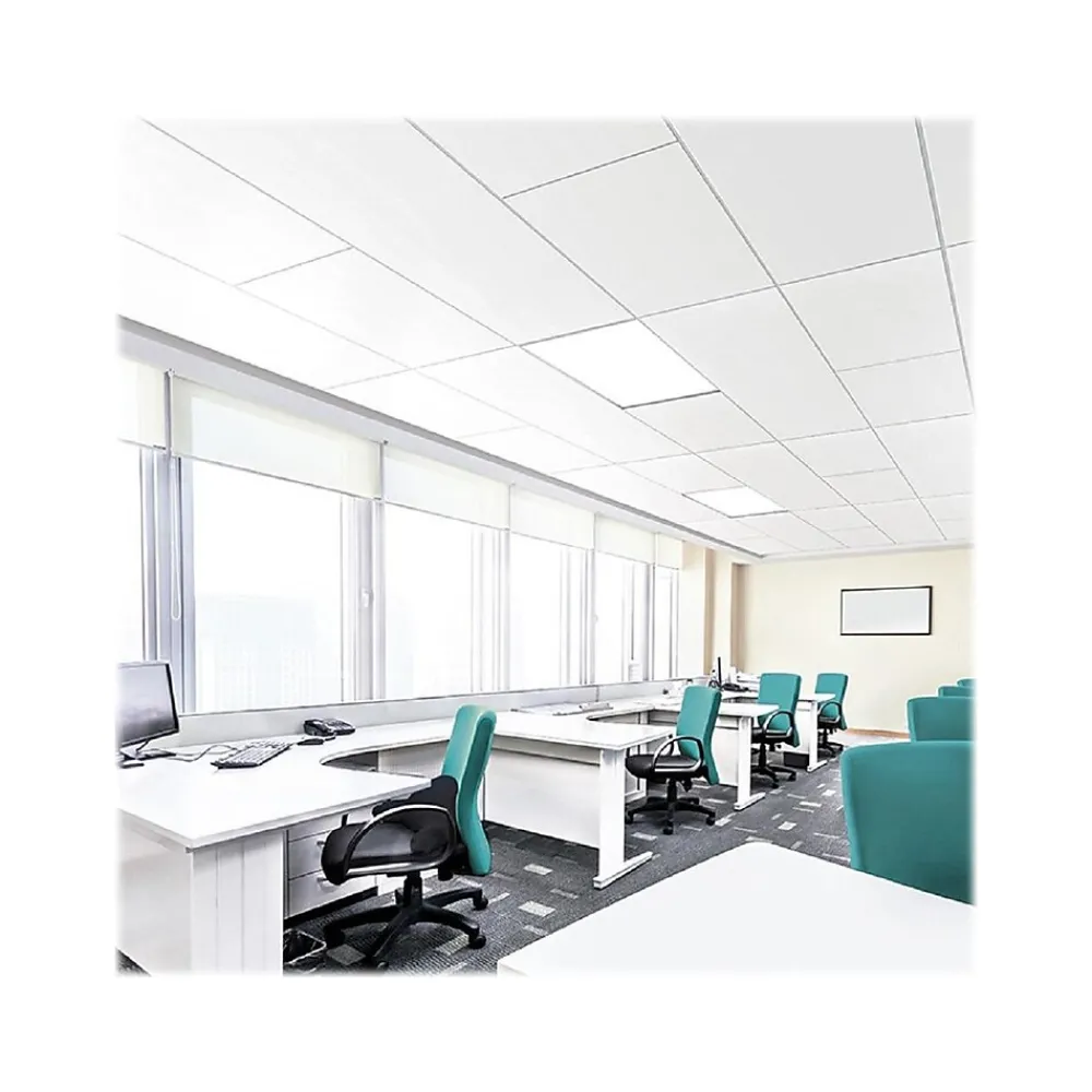 Armstrong LYRA Plant-Based Square Tegular Ceiling Tile 9/16, 24" x 48", White, 12/Carton (BP8357PB)