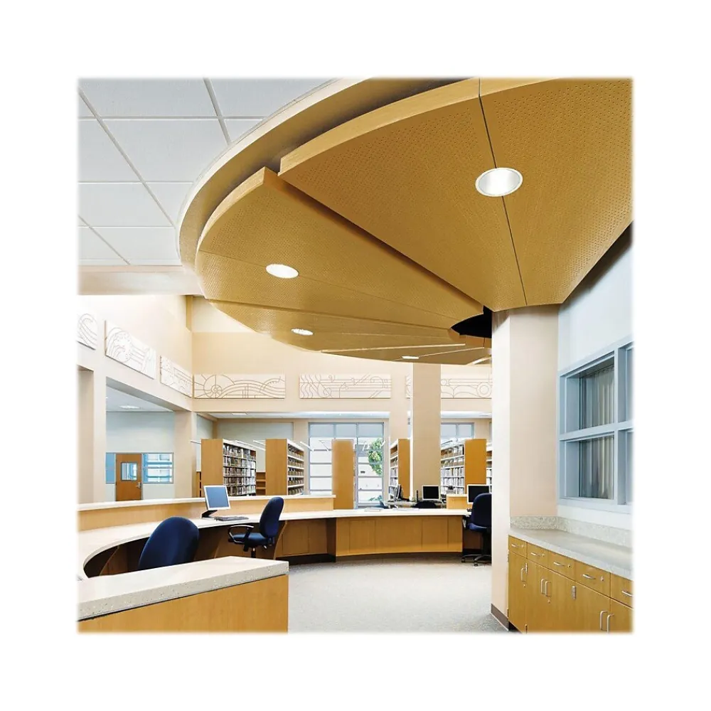 Armstrong MESA Beveled Tegular Edge Ceiling Tile, 24" x 24", White, 12/Carton (BP682)