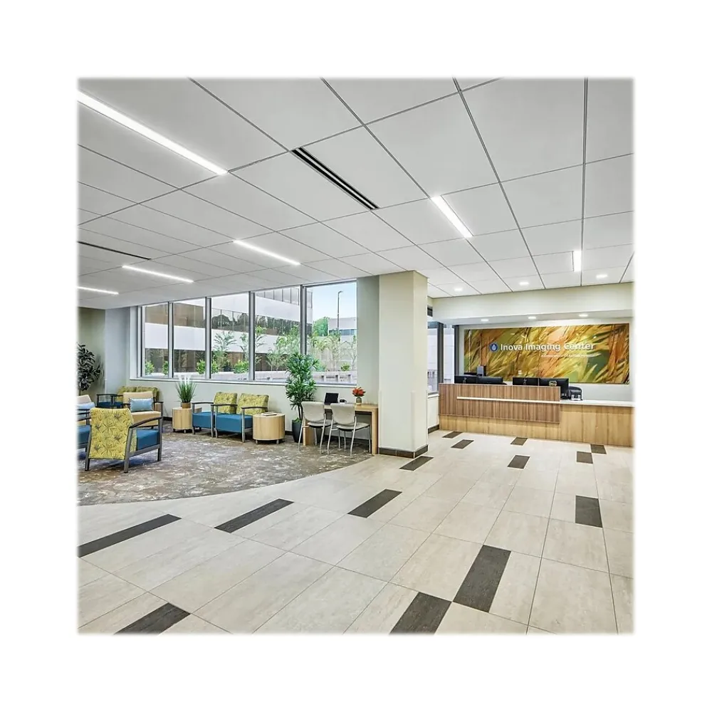 Armstrong OPTIMA Health Zone Square Tegular Edge Ceiling Tile 15/16, 24" x 24", White, Dozen (BP3214EPB)