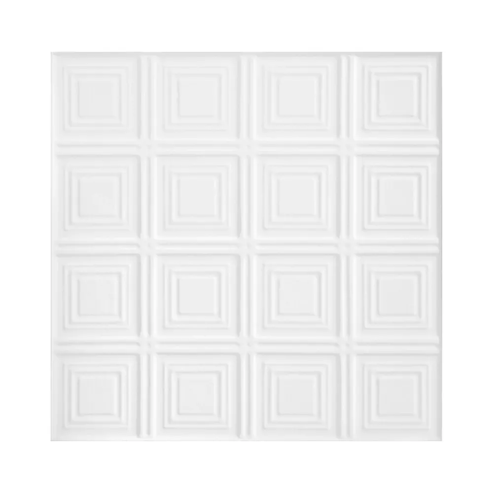 Armstrong TINCRAFT Tegular Edge Ceiling Tile, 24" x 24", White, 8/Carton (BP8009A)