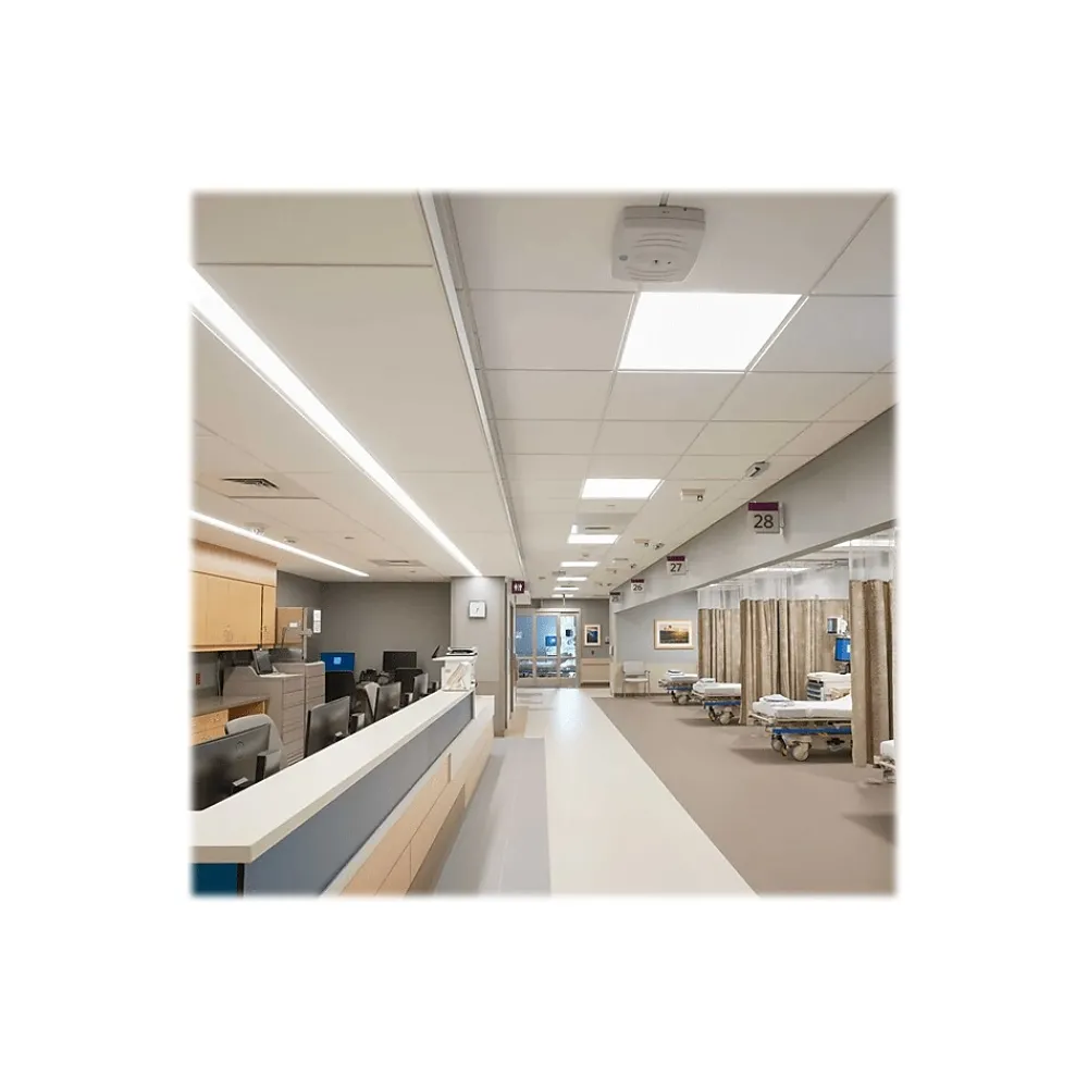Armstrong ULTIMA Health Zone Beveled Tegular Edge Ceiling Tile, 24" x 24", White, 12/Carton (BP1937A)