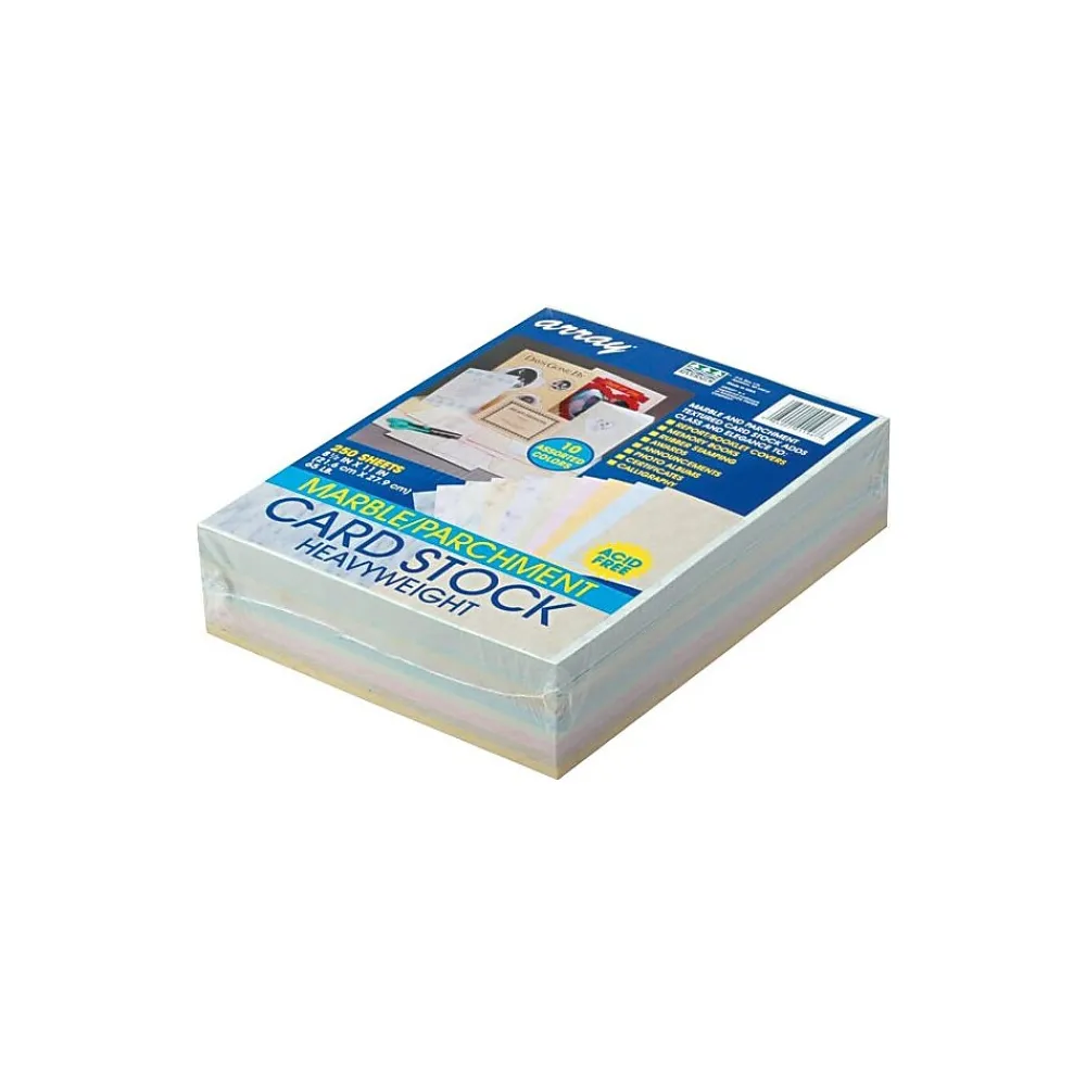 Card Stock*Array 65 lb. Cardstock Paper, 8.5" x 11", Assorted Colors, 250 Sheets/Pack (PAC101196)