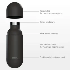 ASOBU Orb Water Bottle, 14 oz., Pastel Blue (SBV30)