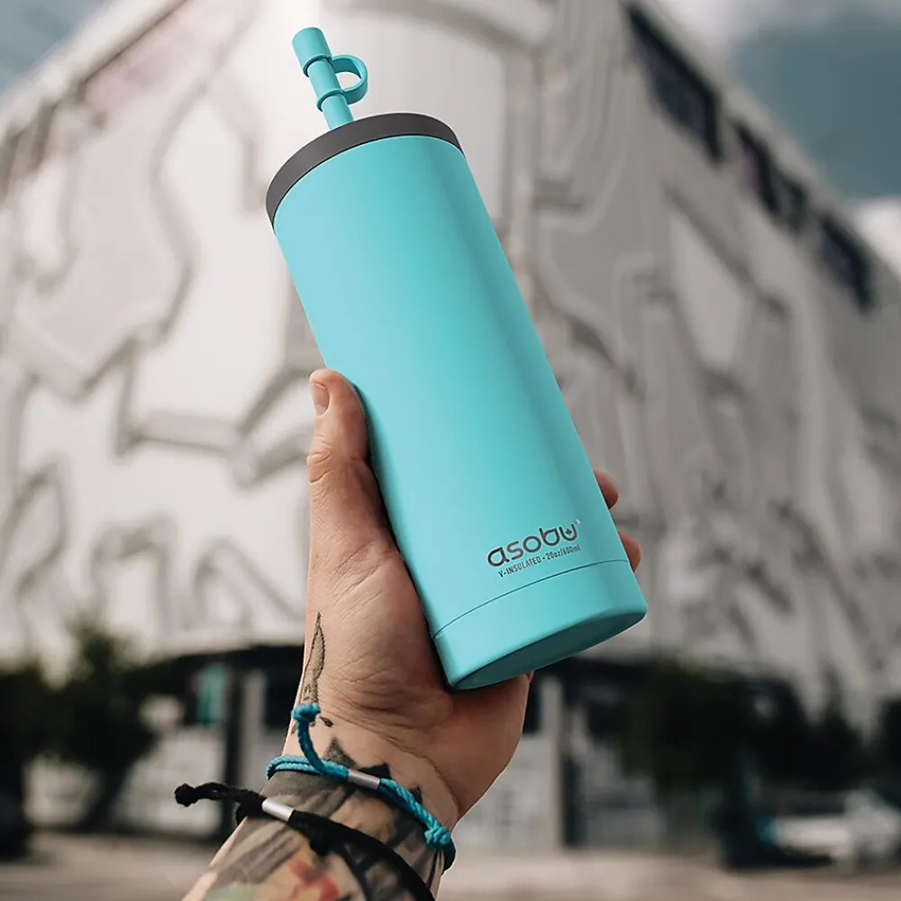 Super Sippy Insulated Coffee Tumbler, 20 oz., Teal (NA-ICT200)<ASOBU Sale