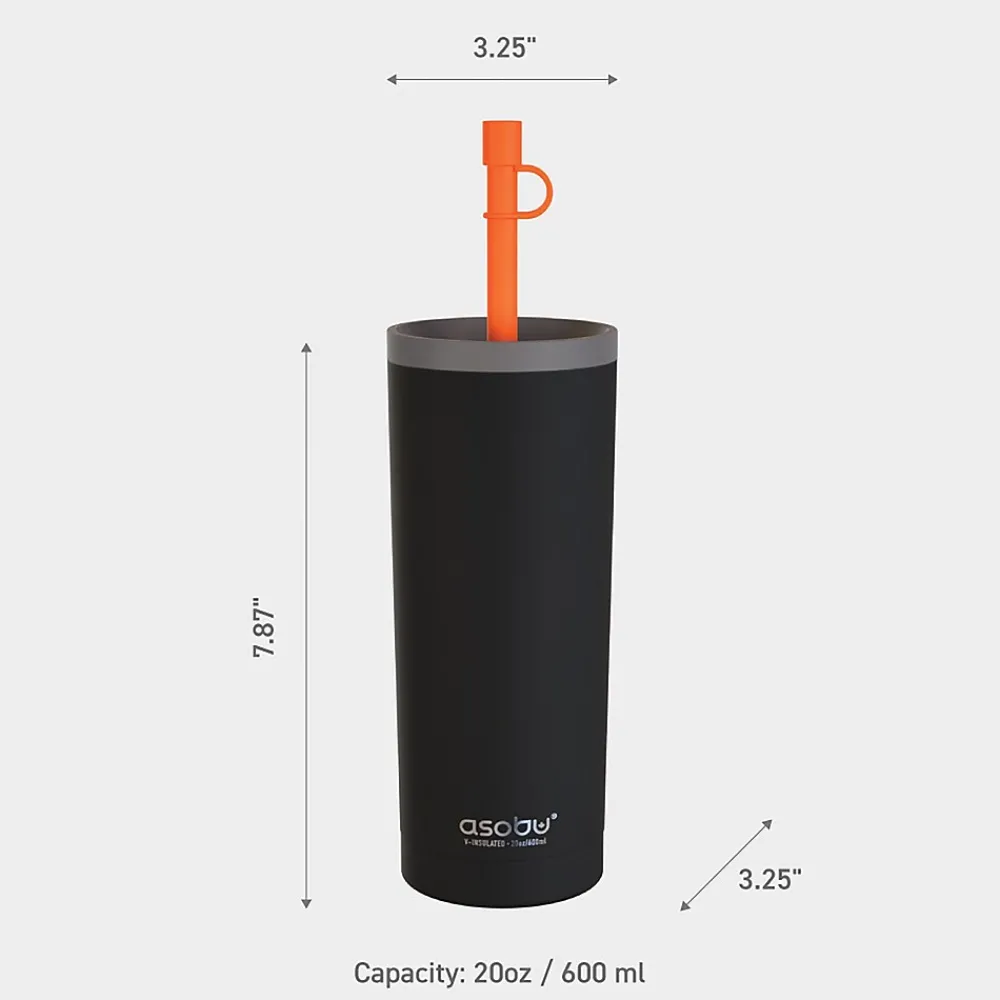 Super Sippy Insulated Coffee Tumbler, 20 oz., Black (NA-ICT200)<ASOBU New