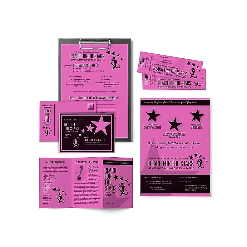 Card Stock*Astrobrights 65 lb. Cardstock Paper, 8.5" x 11", Outrageous Orchid, 250 Sheets/Pack (WAU21951)