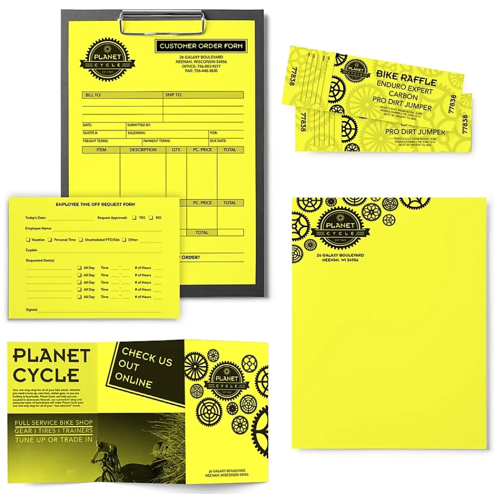 Multipurpose Paper*Astrobrights Colored Paper, 24 lbs., 8.5" x 11", Lift-Off Lemon, 500 Sheets/Ream (21011)