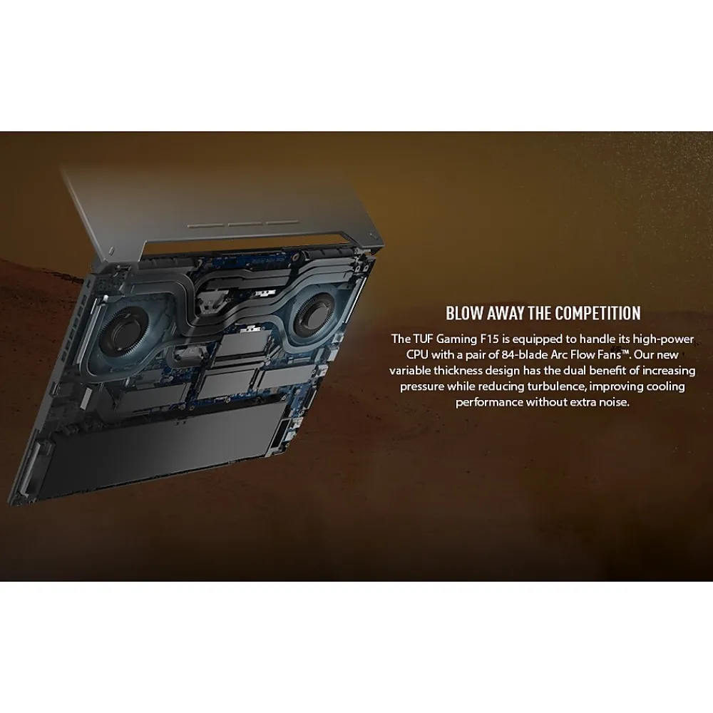 Asus TUF F15 15.6" FHD 144Hz Gaming Laptop, NVIDIA GeForce RTX 3050, Intel Core i5-12500H, 16GB RAM, 512GB SSD, Windows 11
