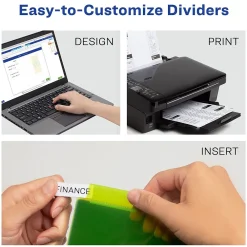 Dividers|Avery Big Tab Insertable Plastic Divider, 5 Tabs, Multicolor, 1 Set (11900)