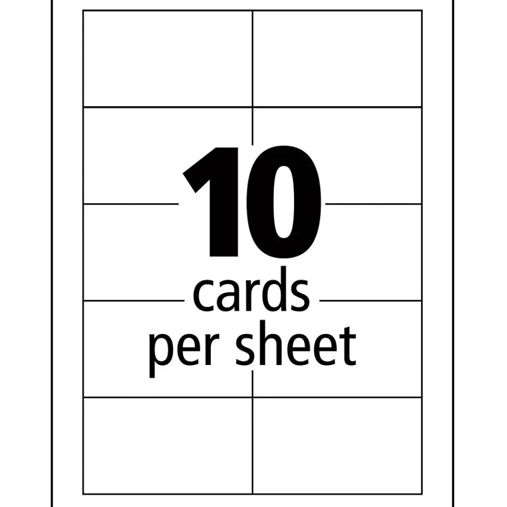 Business Cards*Avery Clean Edge Business Cards, 2" x 3 1/2", Matte White, 400 Per Pack (8877)