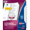 Dividers|Avery Customizable Table of Contents Dividers, 12-Tabs, White, 3 Sets/Pack (11078)