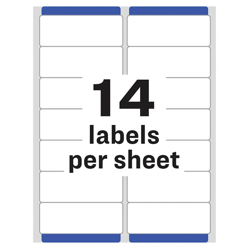 Sale Avery Easy Peel Inkjet Address Labels, 1-1/3" x 4", Clear, 350 Labels/Pack (8662)