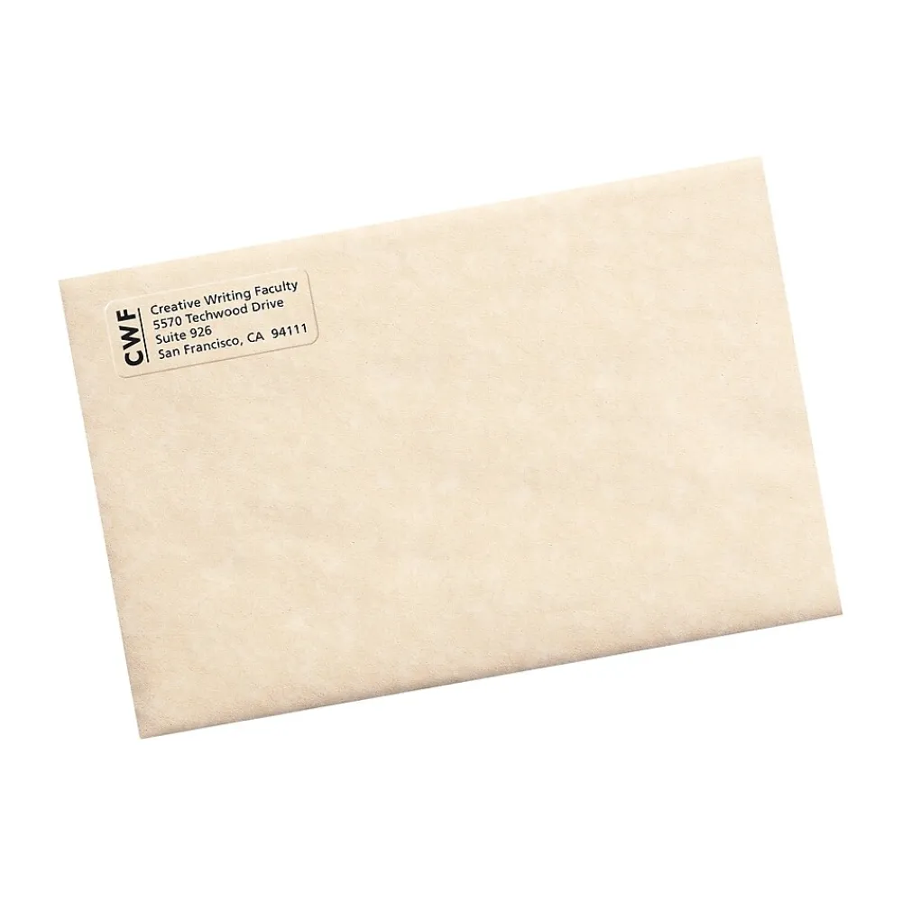 Discount Avery Easy Peel Inkjet Return Address Labels, 2/3" x 1-3/4", Clear, 600 Labels/Pack (18695)