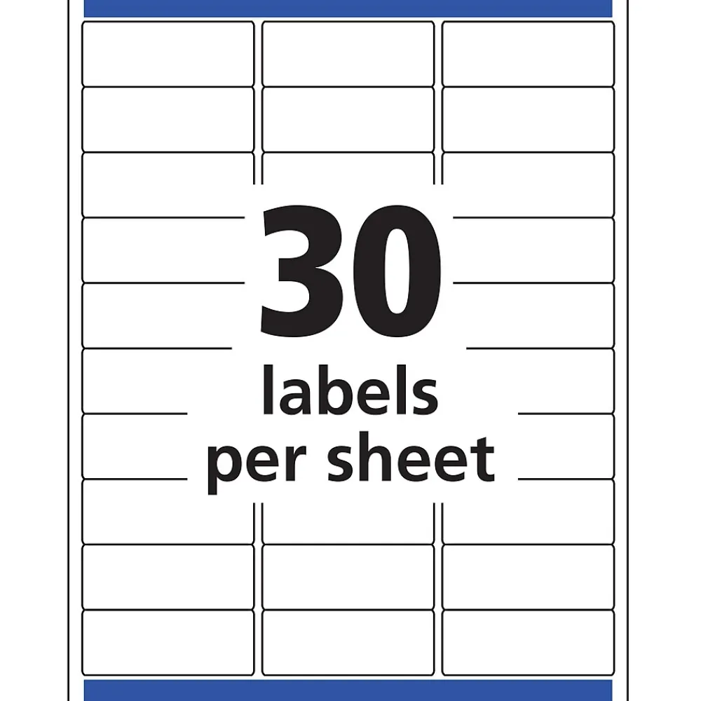 Discount Avery Easy Peel Laser Address Labels, 1" x 2-5/8", Clear, 300 Labels/Pack (15660)