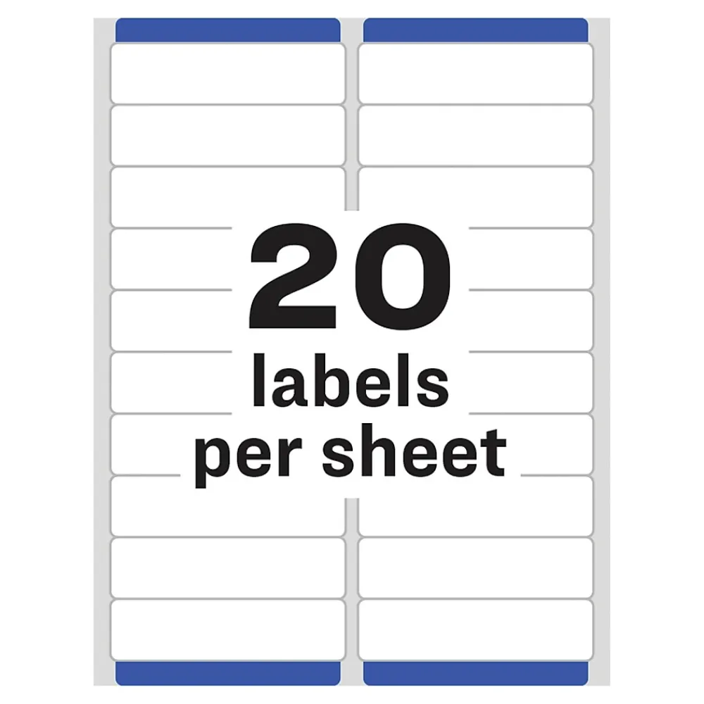 Discount Avery Easy Peel Laser Address Labels, 1" x 4", Clear, 200 Labels/Pack (15661)