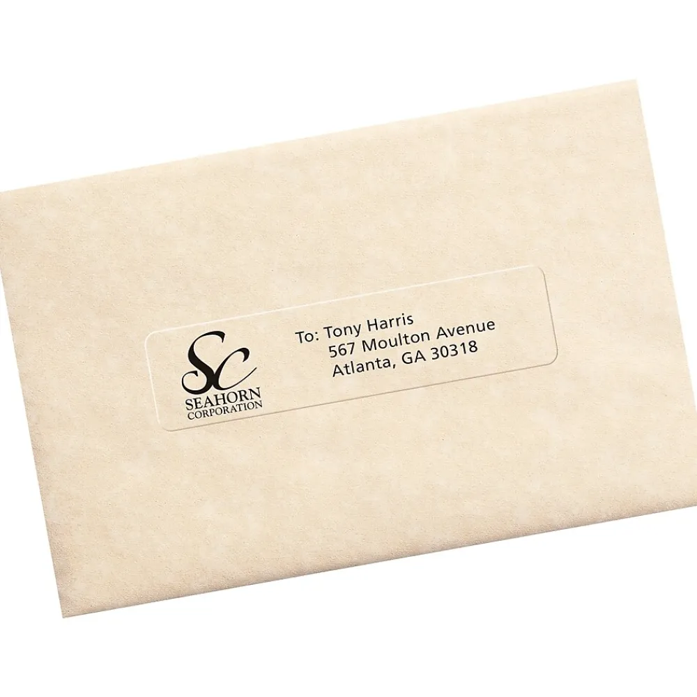 Discount Avery Easy Peel Laser Address Labels, 1" x 4", Clear, 200 Labels/Pack (15661)