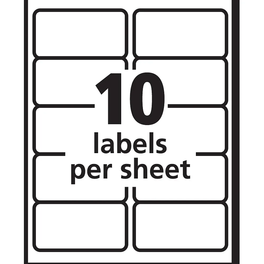 Labels|Avery EcoFriendly Laser/Inkjet Shipping Labels, 2" x 4", White, 1,000 Labels/Box (48163)