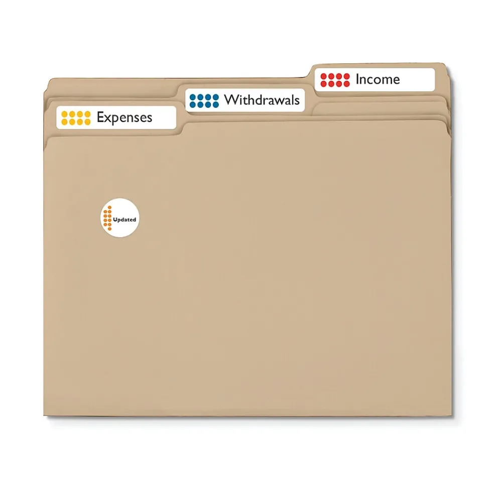 Labels|Avery EcoFriendly Laser/Inkjet File Folder Labels, 2/3" x 3-7/16", White, 750 Labels/Box (48266)