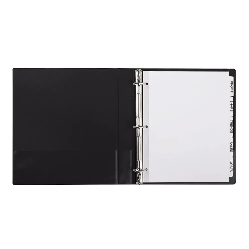 Dividers|Avery Index Maker Paper Dividers with Print & Apply Label Sheets, 5 Tabs, White, 25 Sets/Pack (11446)