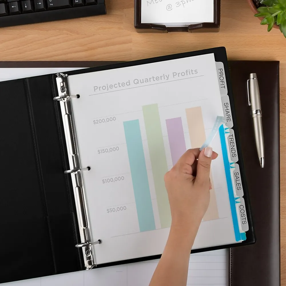 Dividers|Avery Index Maker Plastic Dividers with Print & Apply Label Sheets, 5 Tabs, Frosted White (11449)