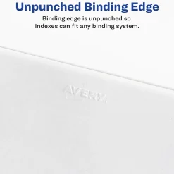Dividers|Avery Legal Pre-Printed Numeric Paper Divider, 1 -25 Tabs, White, 1 Set (AVE01701)