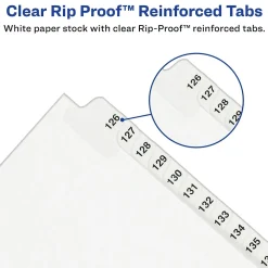 Dividers|Avery Legal Pre-Printed Paper Divider Collated Set, 301-325 Tabs, White, Style, Letter Size (01342)
