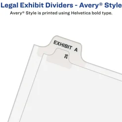 Dividers|Avery Legal Pre-Printed Paper Dividers, Side Tab #13, White, Style, Letter Size, 25/Pack (11923)