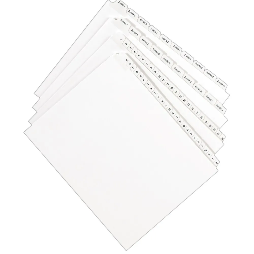 Dividers|Avery Legal Pre-Printed Paper Dividers, Side Tab #5, White, Allstate Style, Letter Size, 25/Pack (82203)