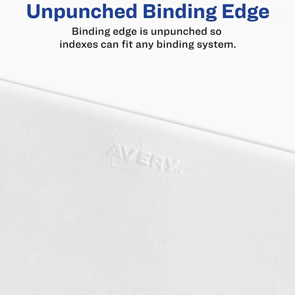 Dividers|Avery Legal Pre-Printed Paper Dividers, Side Tab Q, White, Style, Letter Size, 25/Pack (01417)